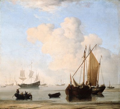 Eine ruhige See von Willem van de Velde the Younger